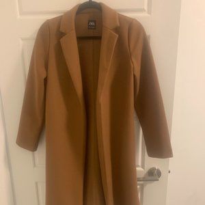 Zara wool coat tan